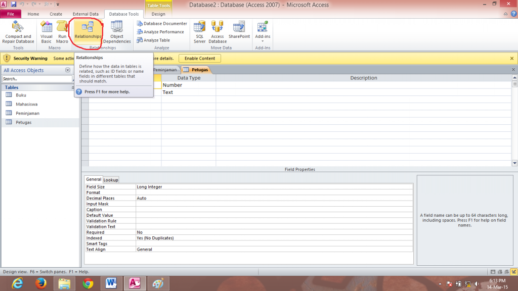 Download Database Perpustakaan Microsoft Access 2007